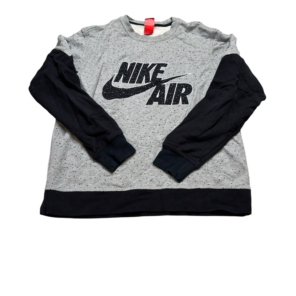 ⚡️ Nike Air Retro Crew Sweatshirt Men’s XL Gray Black 🖤